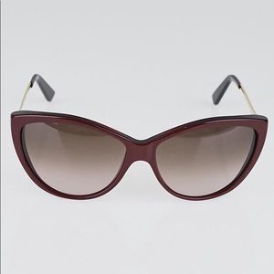 Alexander McQueen Red Acetate Cat-Eye Sunglasses